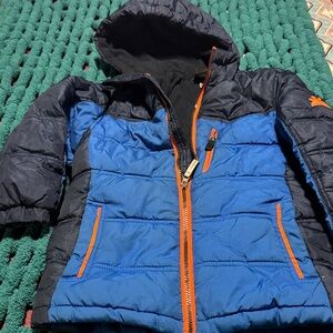 ZeroXposur Blue and Black Puffer Jacket with Blue Snowpants, Size 6